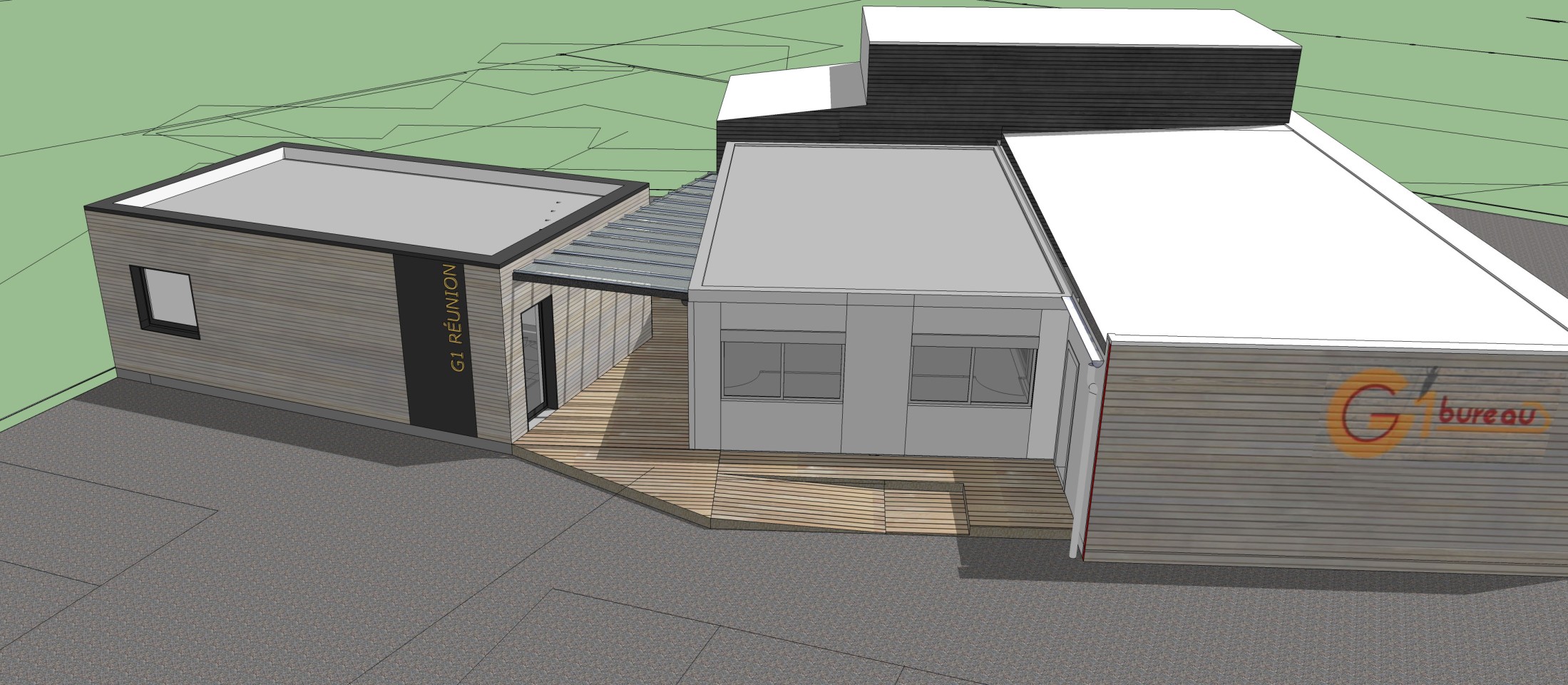 SL20 Architecte - Extension ossature bois - G1 Bureau La Roche-sur-Yon