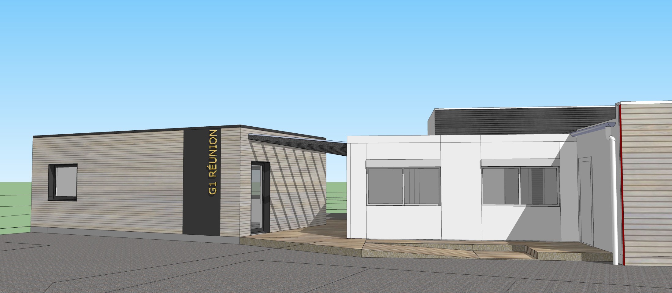 SL20 Architecte - Extension ossature bois - G1 Bureau La Roche-sur-Yon